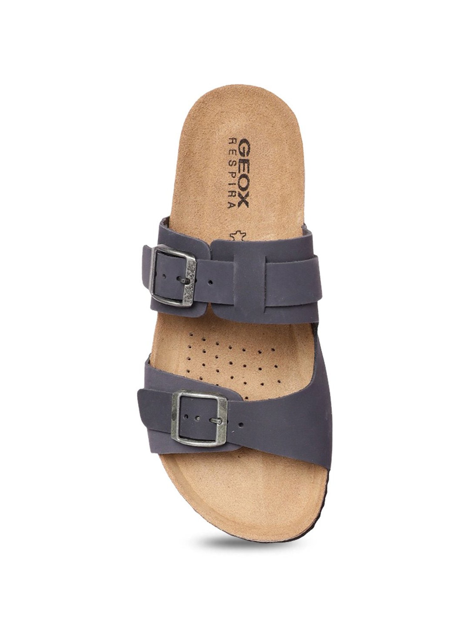 Geox Men's Ghita Navy Leather Casual Sandals
