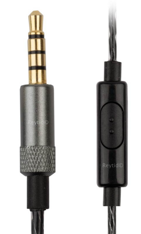 REYTID Replacement Audio Cable Compatible with Bowers & Wilkins P3 (B&W) Headphones - 1.2m Lead - Compatible with iPhone and Android