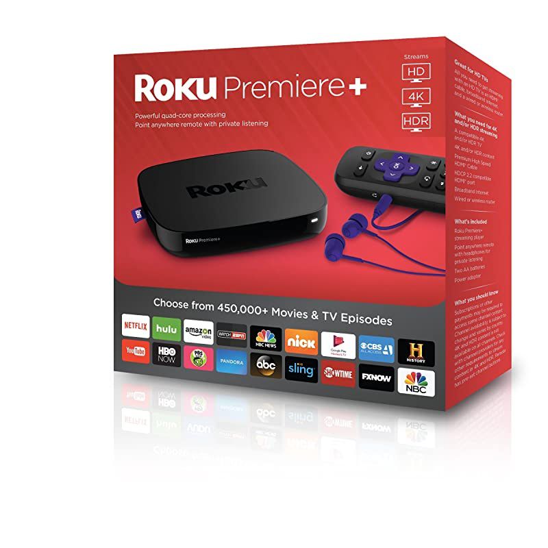Premiere HD and 4K UHD Streaming Media Player with HDR