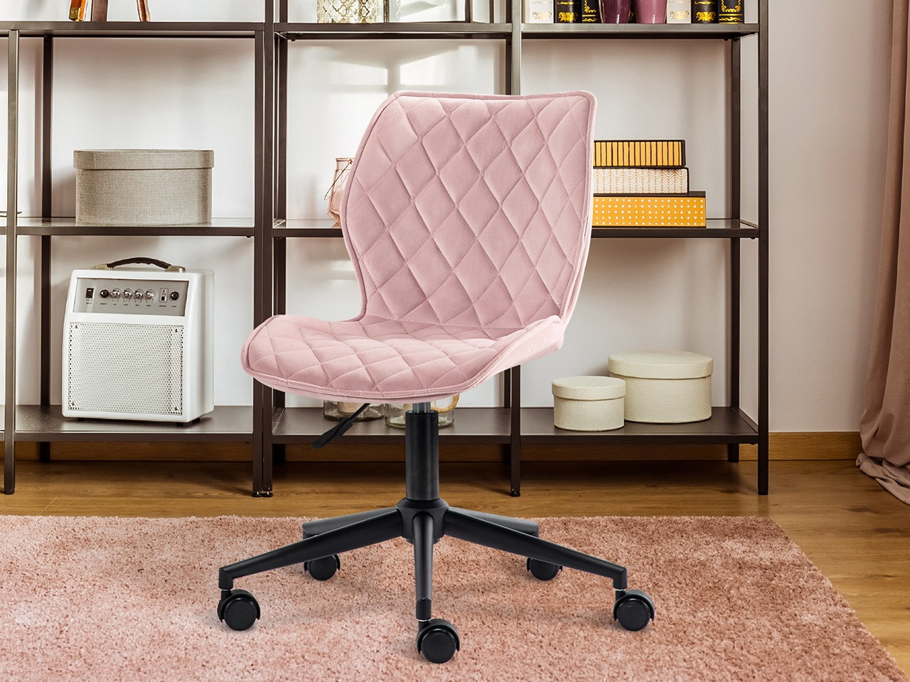 Swivel Height Adjustable Task Chair Armless Office Chair