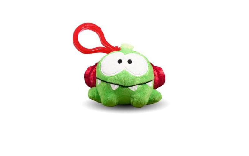 Round 5 Cut The Rope 3" Talking Plush With Clip: Red Headphones