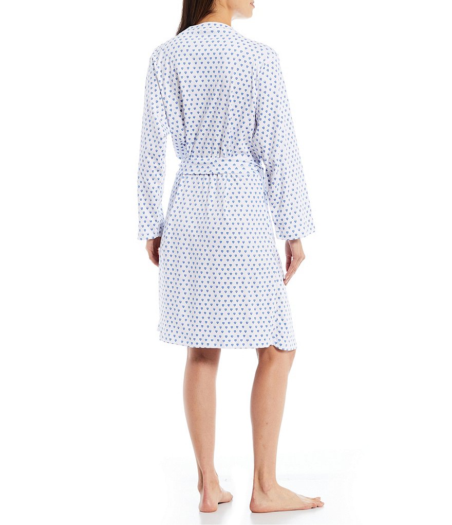 PJ Salvage Solid Ribbed Knit Long Wrap Robe