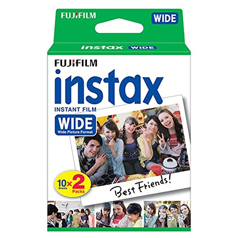 INSTAX 300 Photo Instant Camera With  Instax Wide Instant Film Twin Pack Instant Film (40 Shots) + Camera Case With Photo4less Microfiber Cleaning Cloth- Accessory Bundle