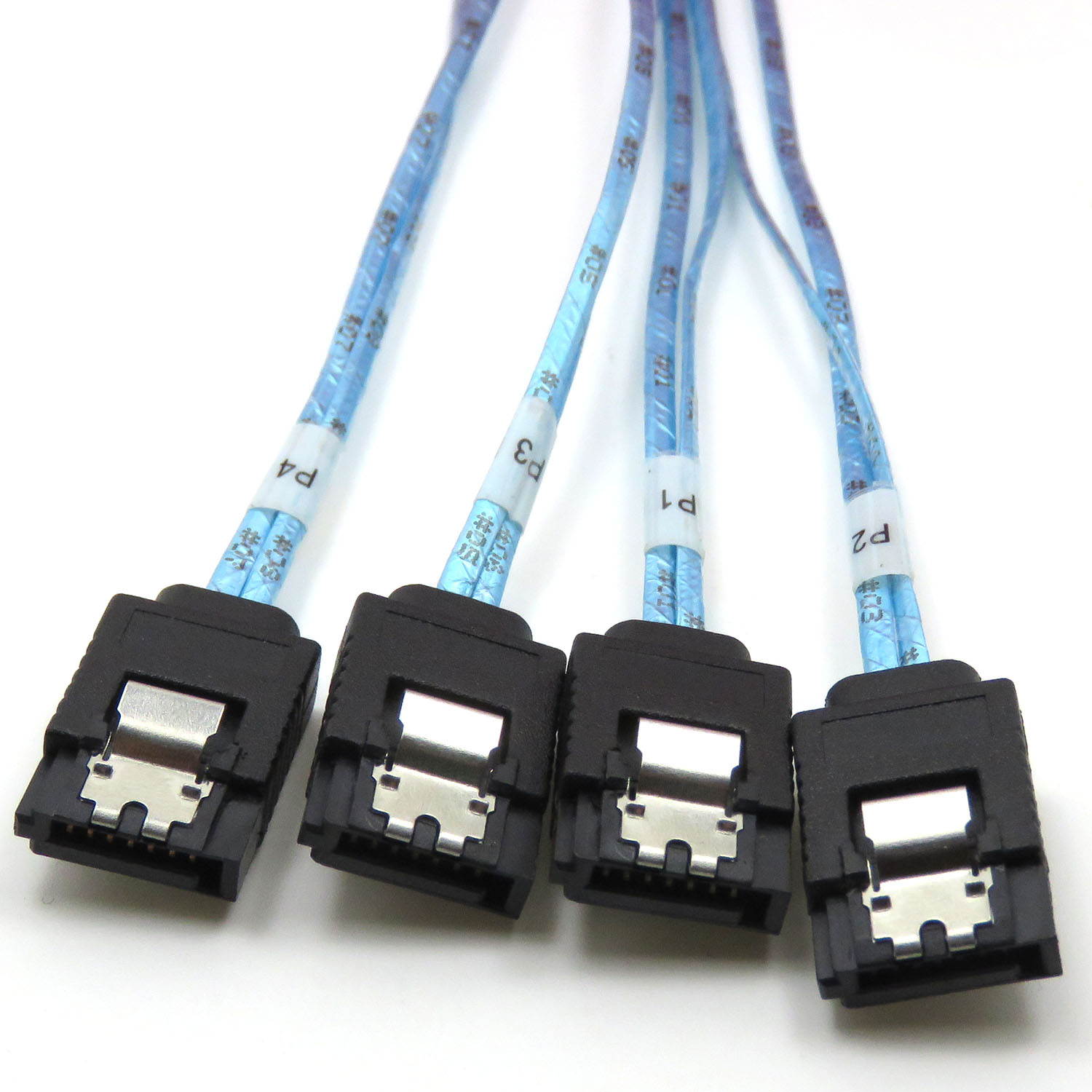 CableDeconn SFF-8087 Mini SAS 4i 36P to 4SATA 7P black Cable 50CM