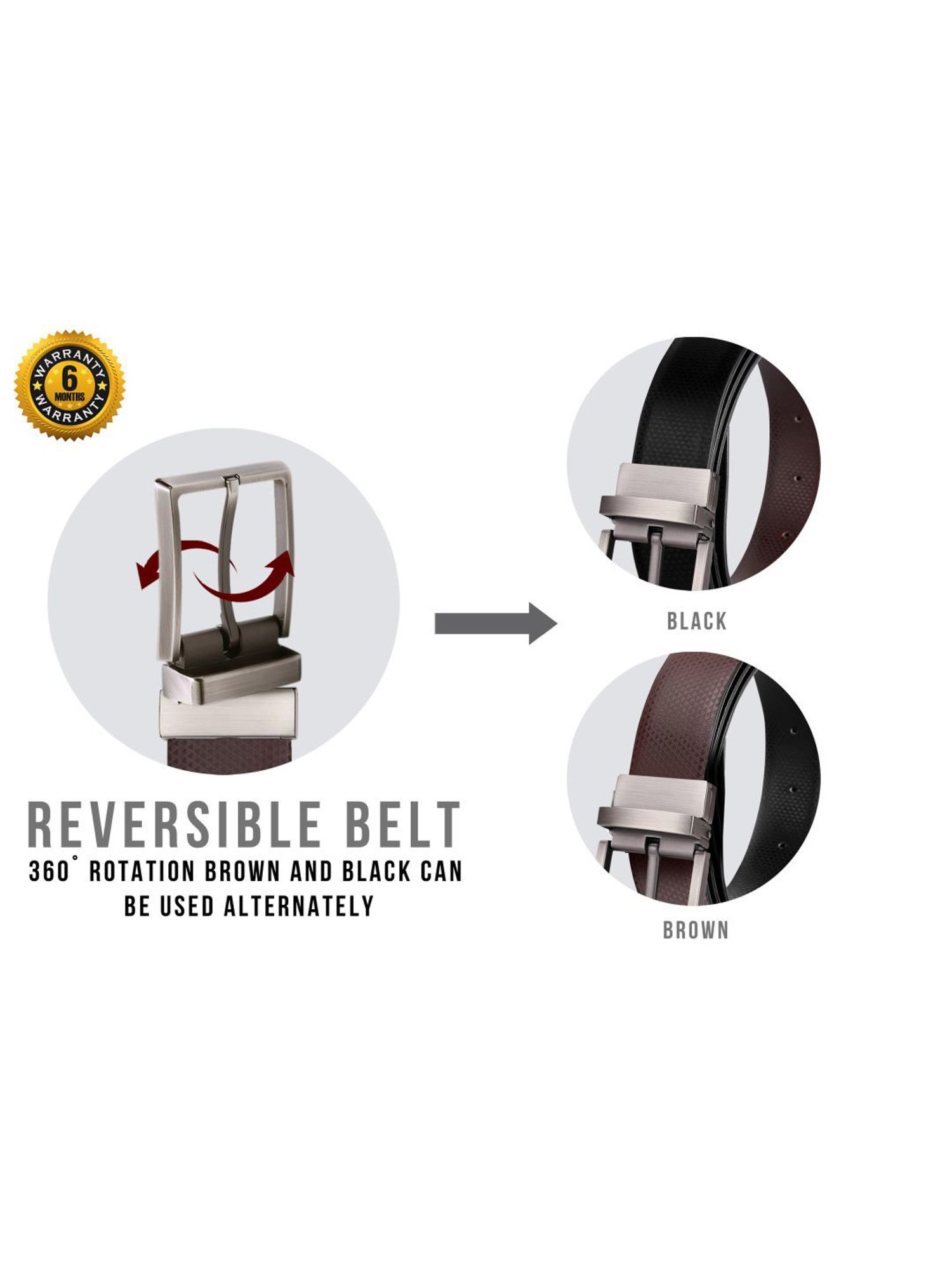 SCHARF Reversible Vegan Leather Belt's for Men