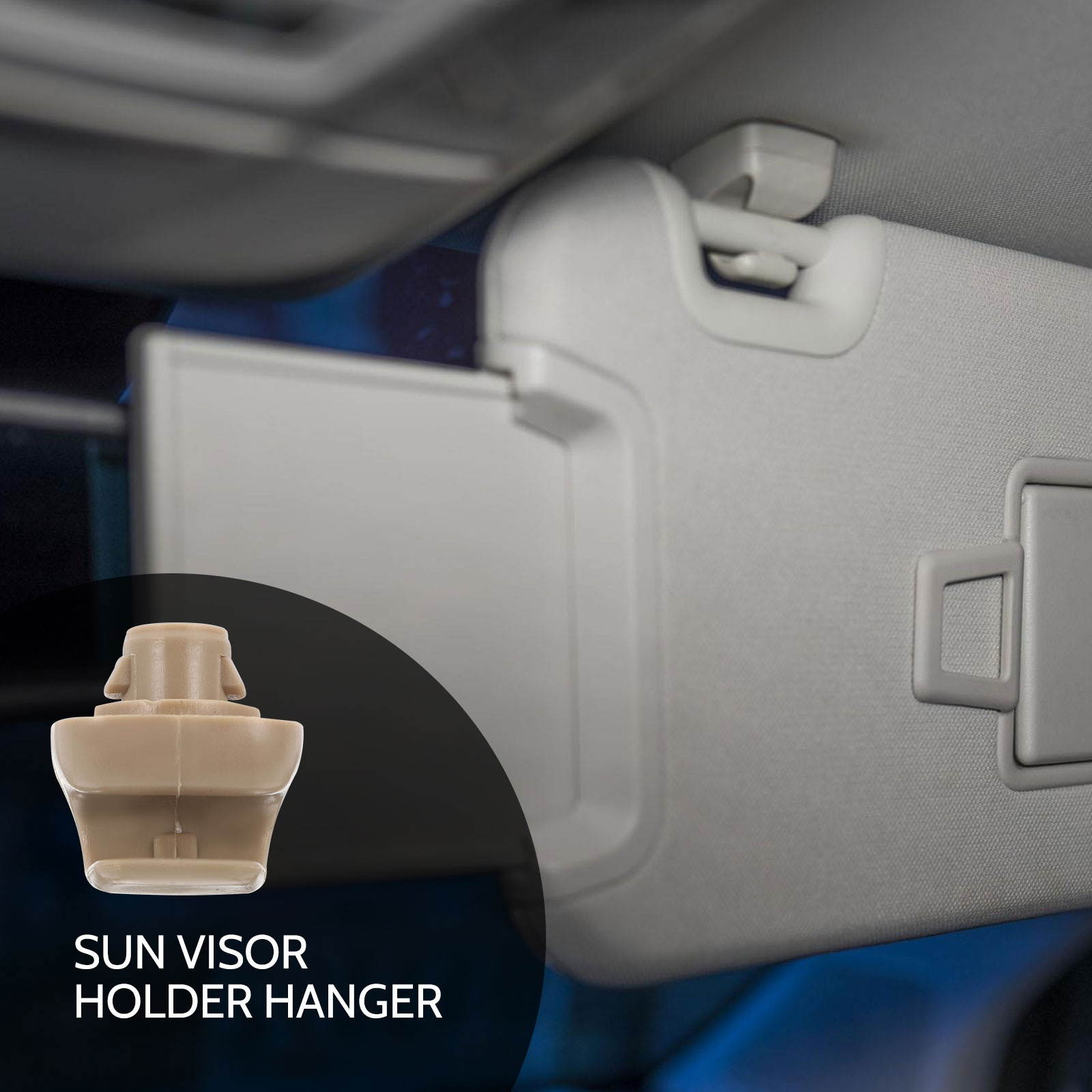 4pcs Practical Sturdy Portable Sun Visor Holder Clip Interior Sun Visor Hook Sunscreen Holder Hook