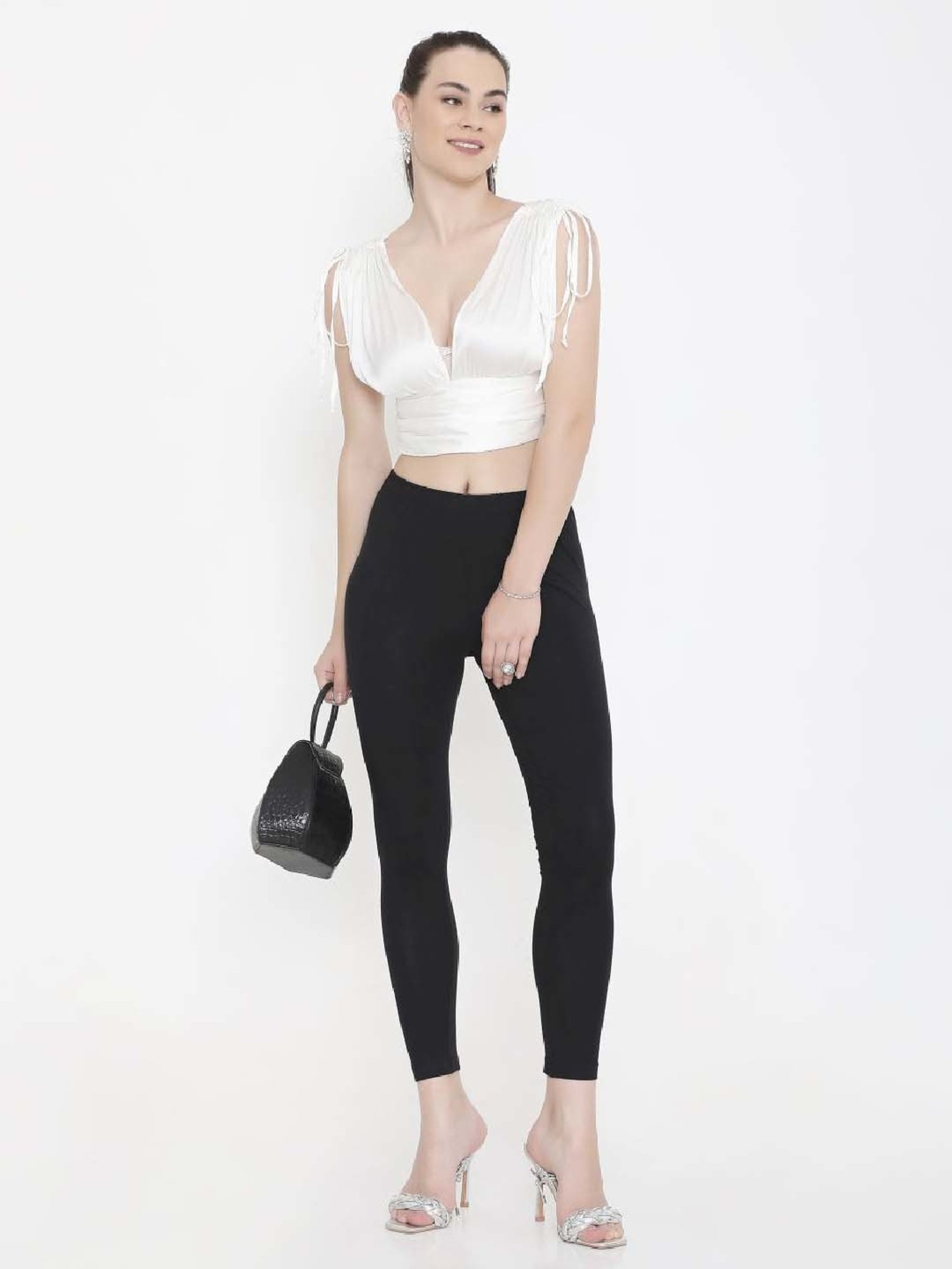 FEELINGS Black Plain Leggings