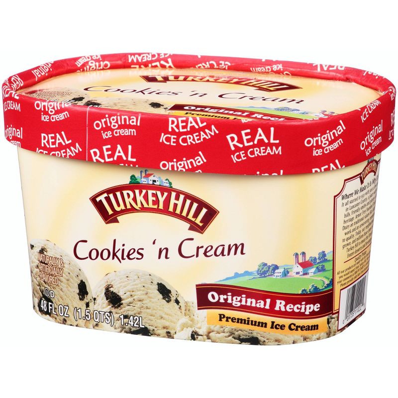 Turkey Hill Cookies & Cream Ice Cream - 48oz