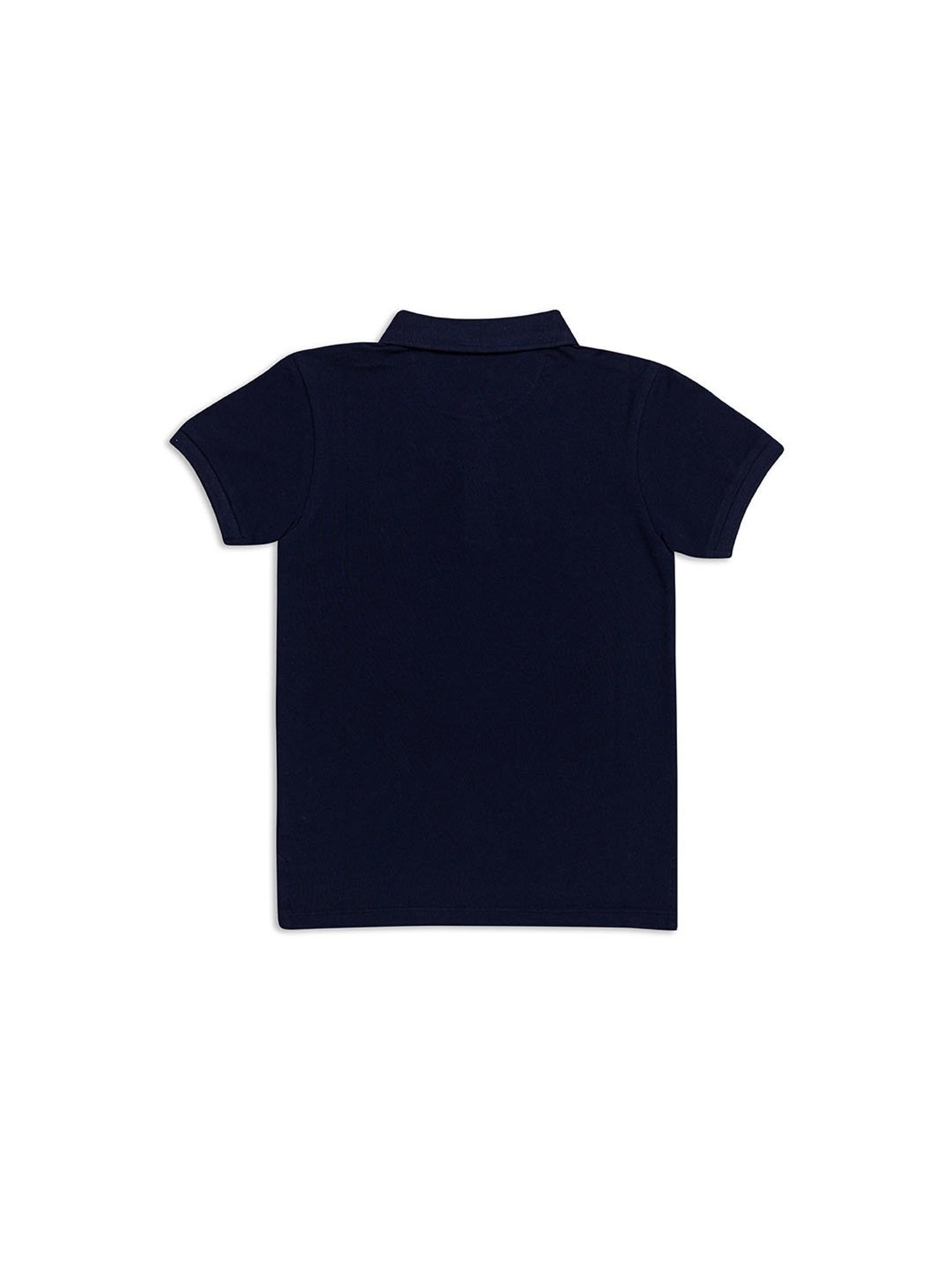 H by Hamleys Kids Navy Solid Polo T-Shirt