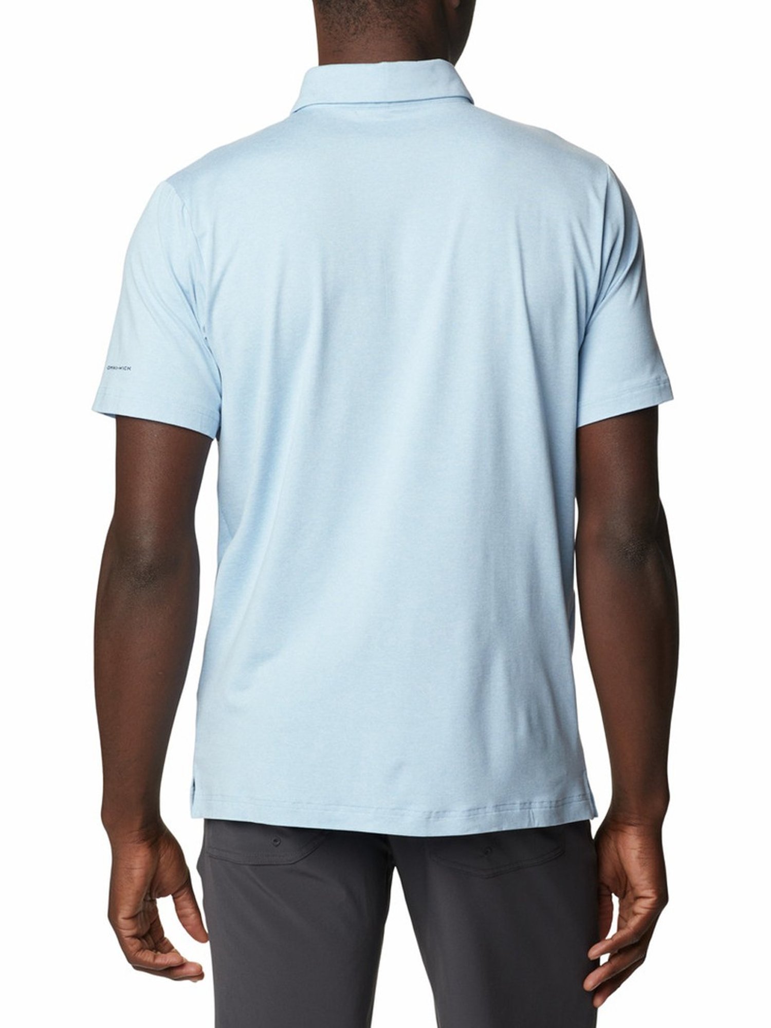 Columbia Men Blue Tech Trail Novelty Polo T-Shirt