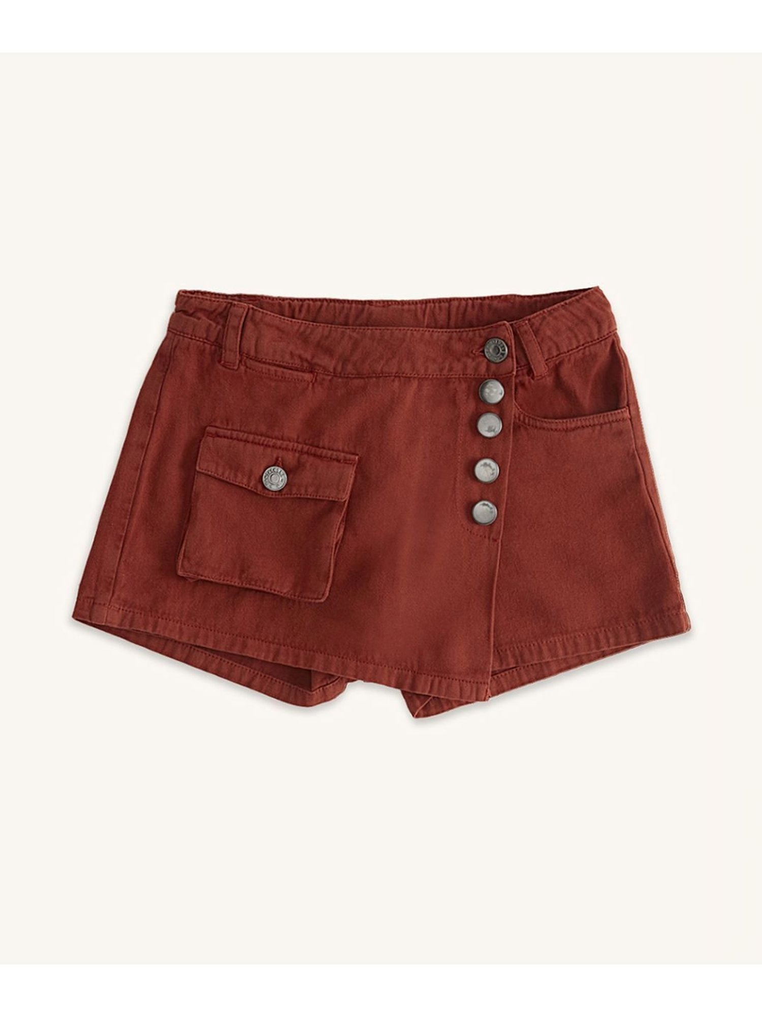 A Little Fable Kids Multicolor Solid Skirt
