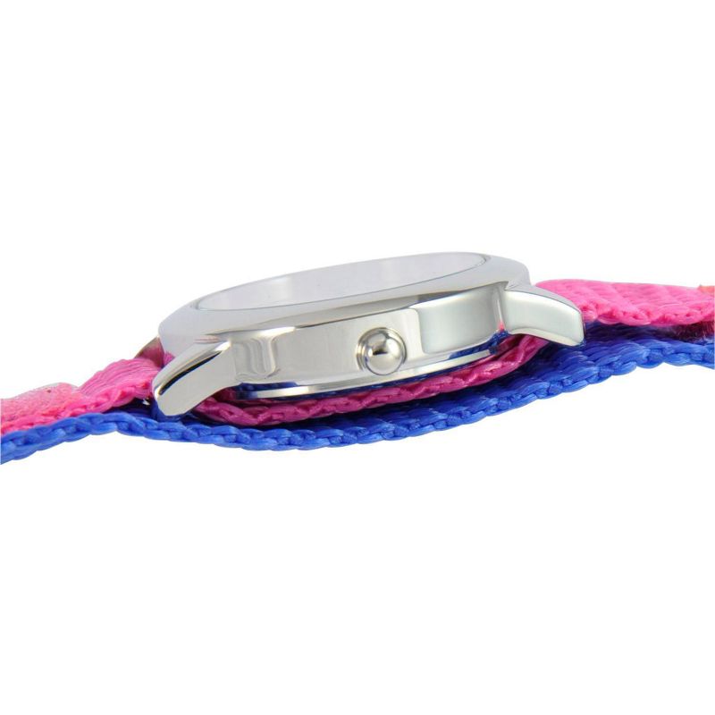 Disney Girls' Red Balloon Stainless Steel Time Teacher Watch - Pink