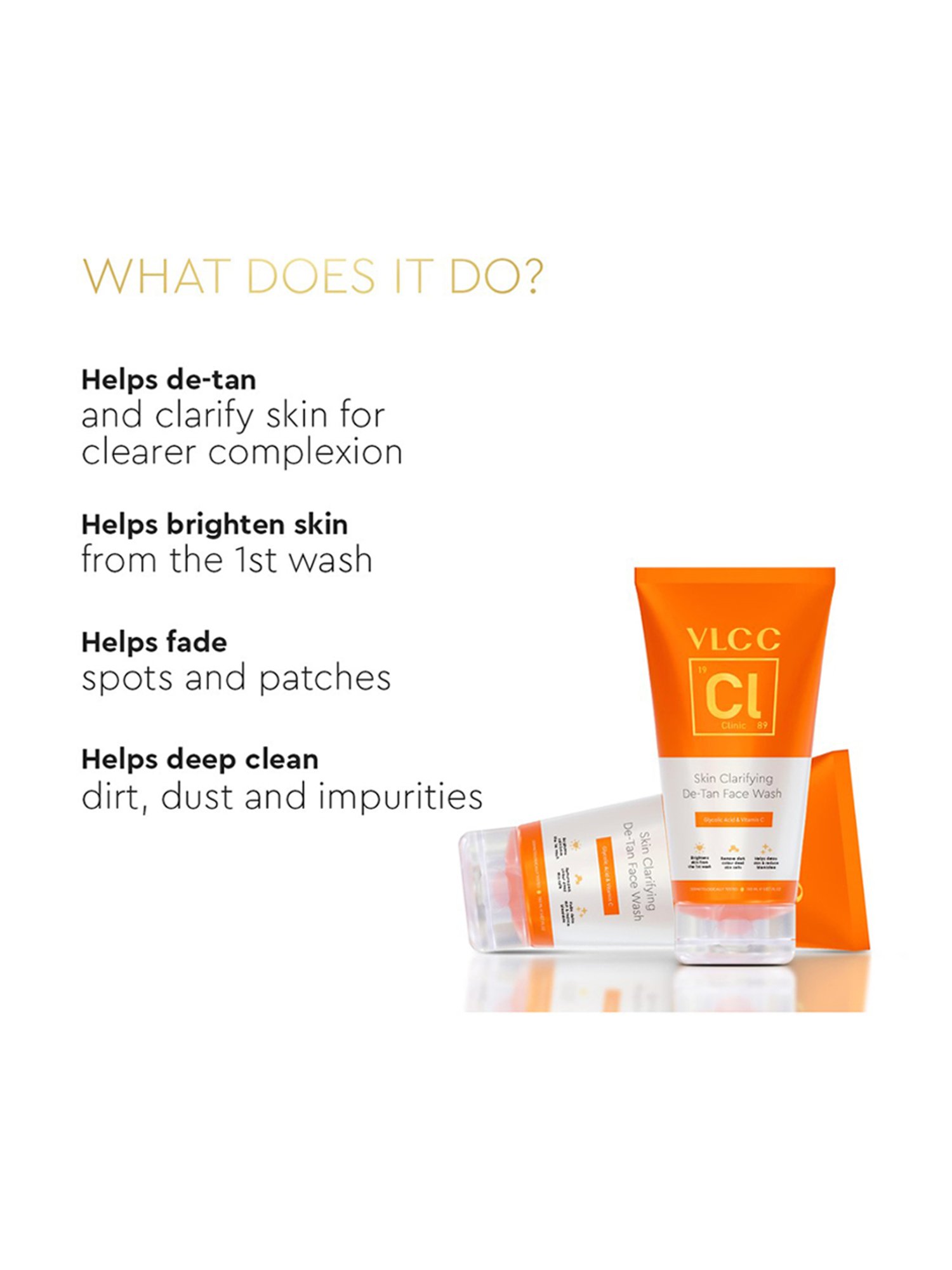 VLCC Clinic Skin Clarifying De-Tan Face Wash - 150 ml