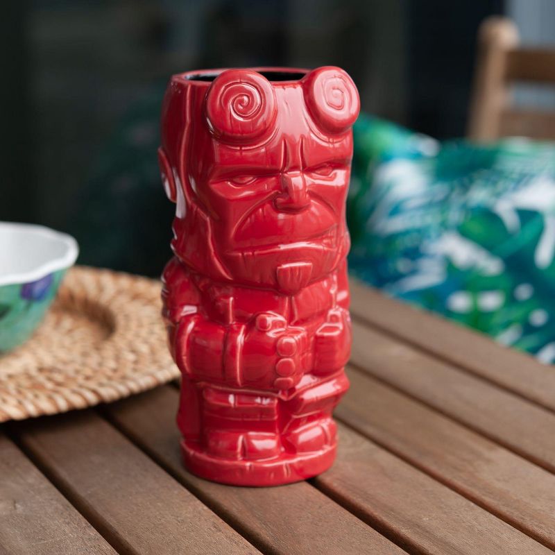 Beeline Creative Geeki Tikis Hellboy Mug | Ceramic Tiki Style Cup | Holds 25 Ounces