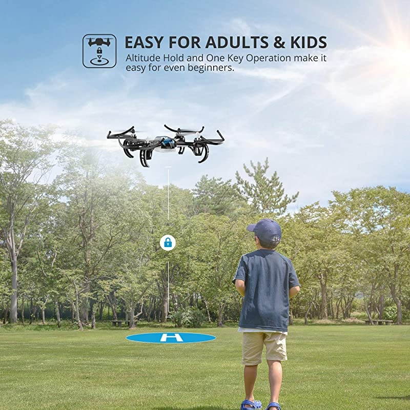 HS170 Mini Drone for Kids Adults RC Nano Quadcopter with 2 Batteries Altitude Hold Headless Mode 3D Flips One Key TakeOff and Speed Adjustment Easy Toy for Beginners