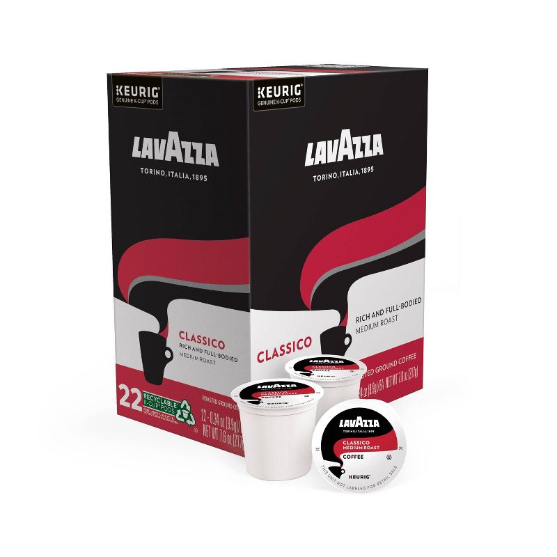 Lavazza Classico Medium Roast Coffee - Keurig K-Cups - 22ct