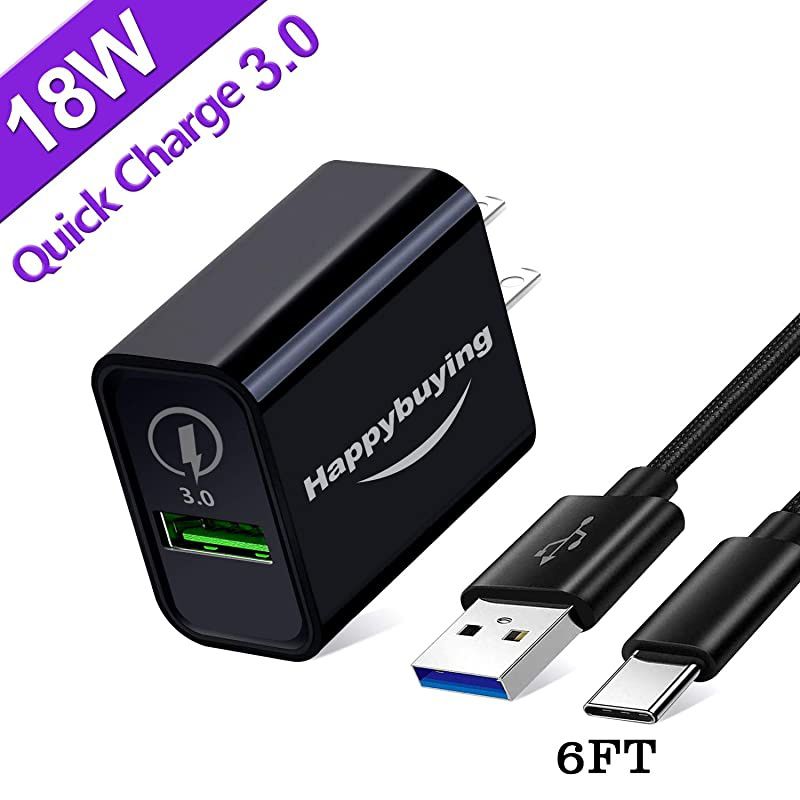 Fast Phone Charger for Moto G7 G8 Play PowerZ4 Z3G PowerG StylusEdge PlusG6G6+Z2 Z Force Droid TurboG7 SupraMotorola One Action Hyper Zoom VisionQC30 USB Wall Charger Adapter+6FTCable