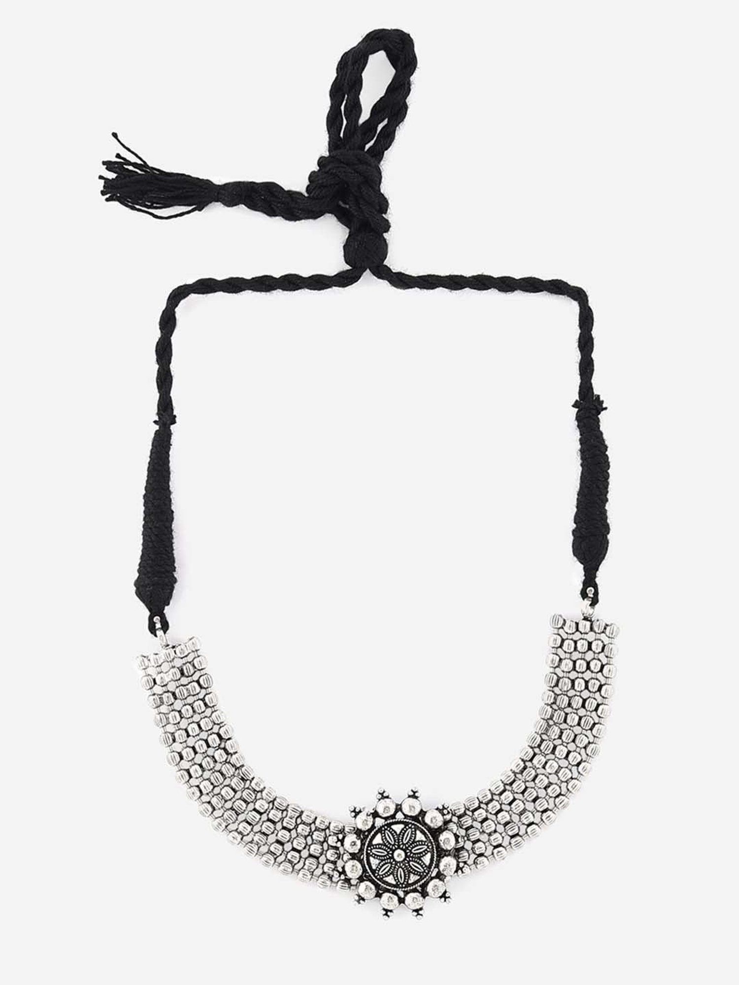 Fida Tribal Silver Necklace
