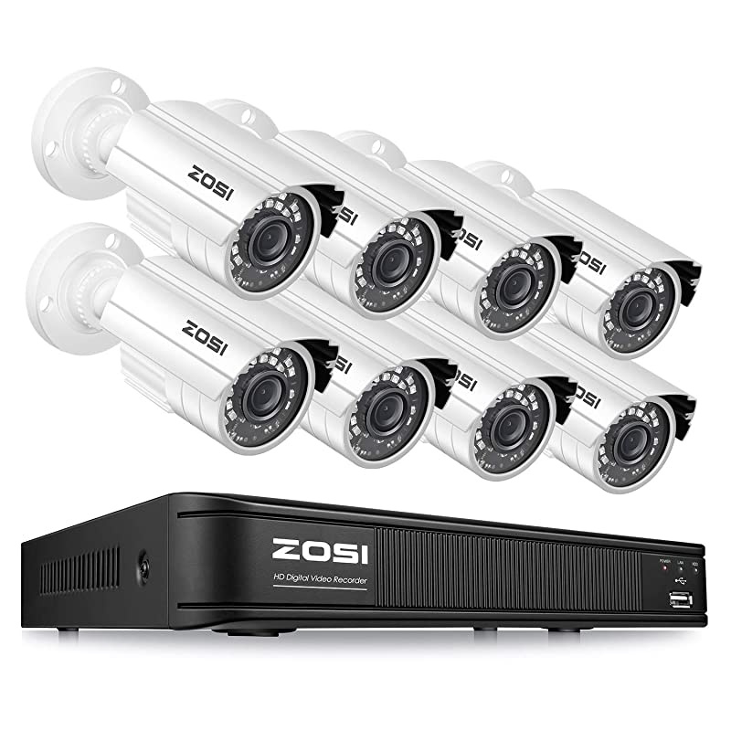 H265+ 1080p Home Security Camera SystemCCTV DVR 8 Channel and 8 1080p Surveillance Bullet Camera OutdoorIndoor Remote Access Motion Detection No Hard Drive