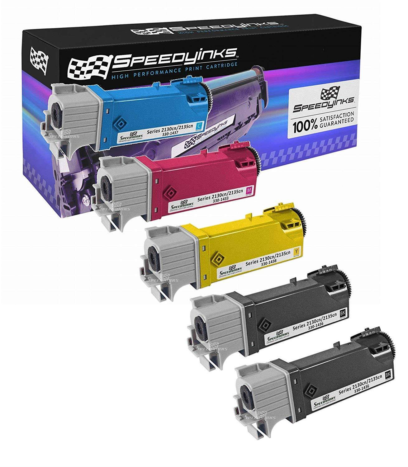 Speedy Inks Compatible Toner Cartridge Replacement for Dell 2130cn High-Yield (2 Black, 1 Cyan, 1 Magenta, 1 Yellow, 5-Pack)