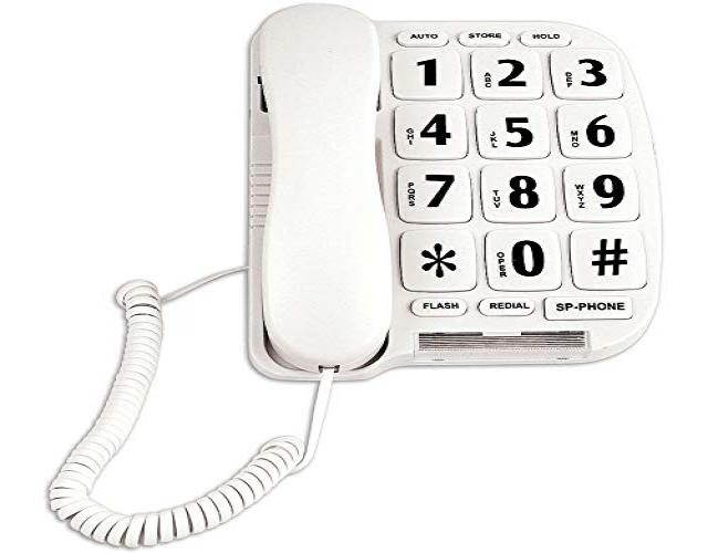 Geriatric Large Button Telephone with Speaker Phone and Voice Amplification P-581