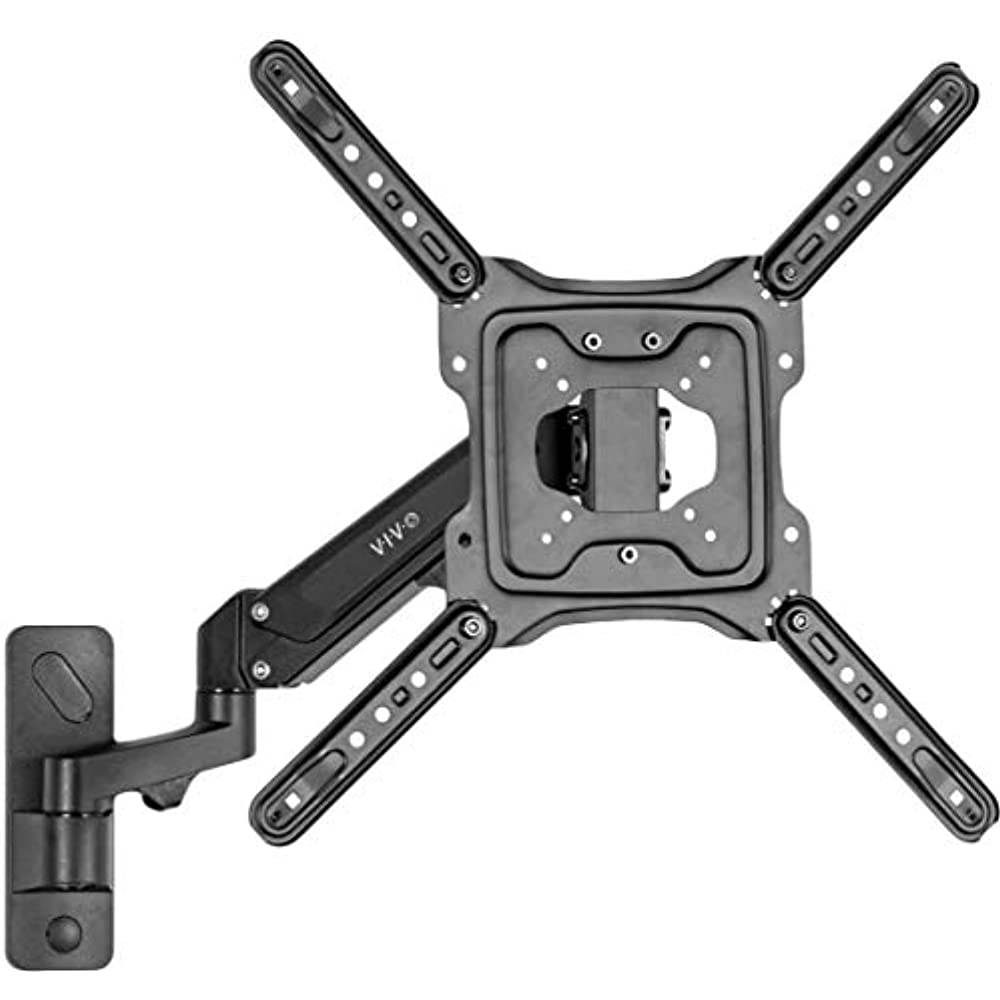 VIVO Premium Aluminum Single TV Wall Mount Adjustable Arm for Screens up to 55" | VESA 400x400 (MOUNT-G400B)
