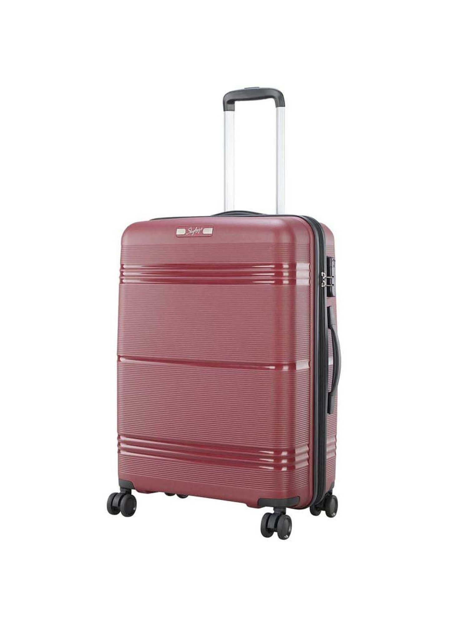 Skybags Focus Maroon Textured Hard Medium Trolley Bag - 46 cm