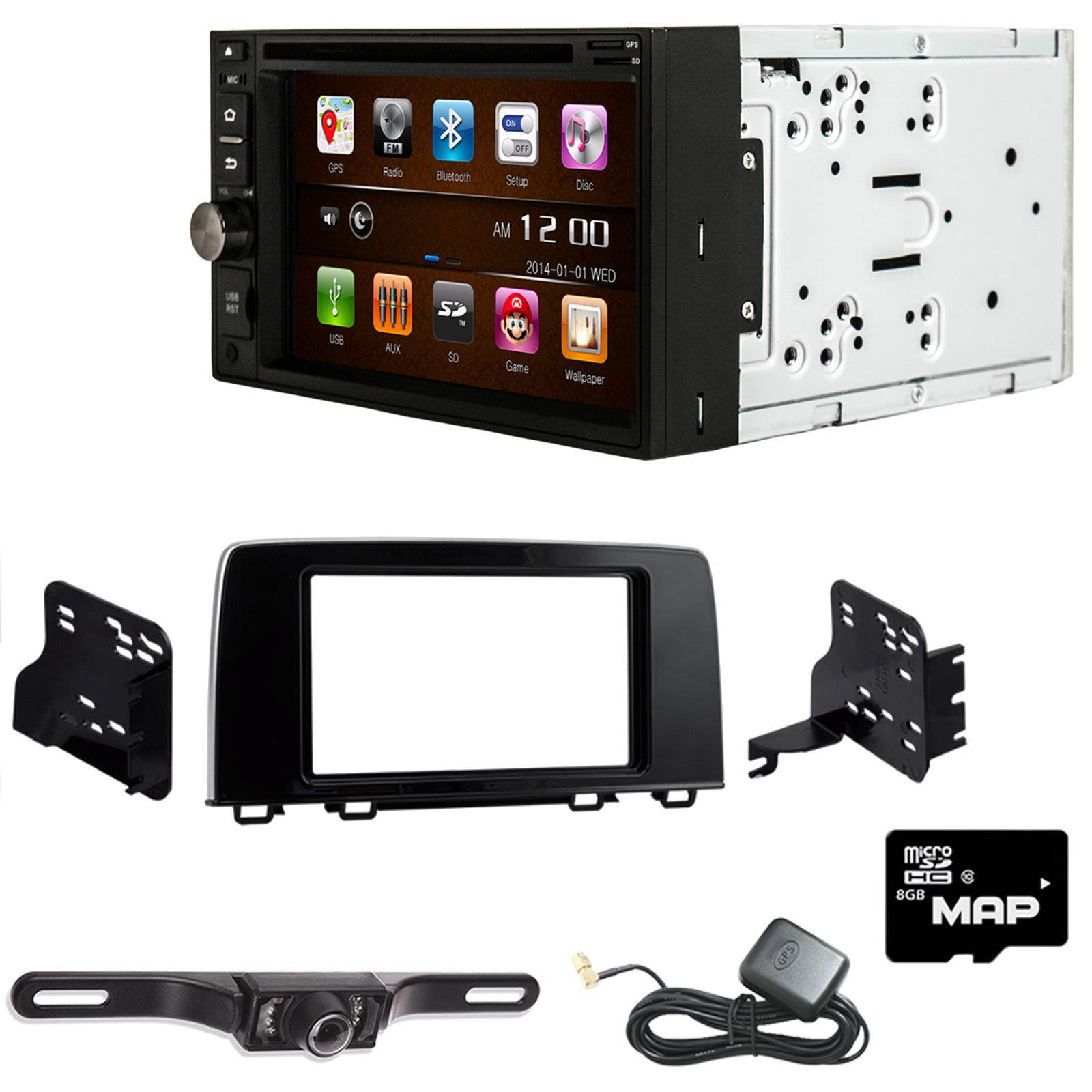 Otto Navi S-Series DVD GPS Navigation Multimedia Radio and Dash Kit for Honda CR-V 2017 LX models and up with back up camera and extra