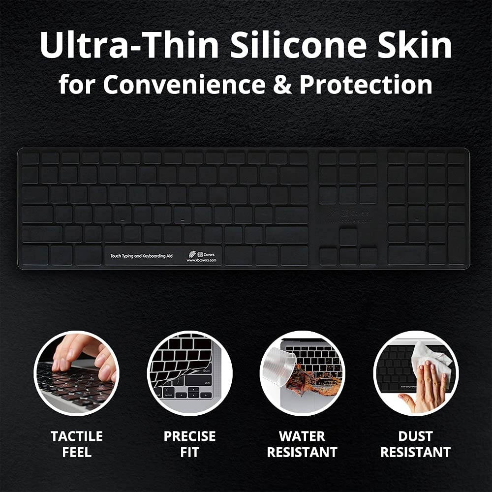 KB Covers Touch Typing Keyboard Cover Compatible with 13  MacBook Air w Magic Keyboard (2020+) | Ultra Thin Dust Water & Dirt Resistant Silicone Skins