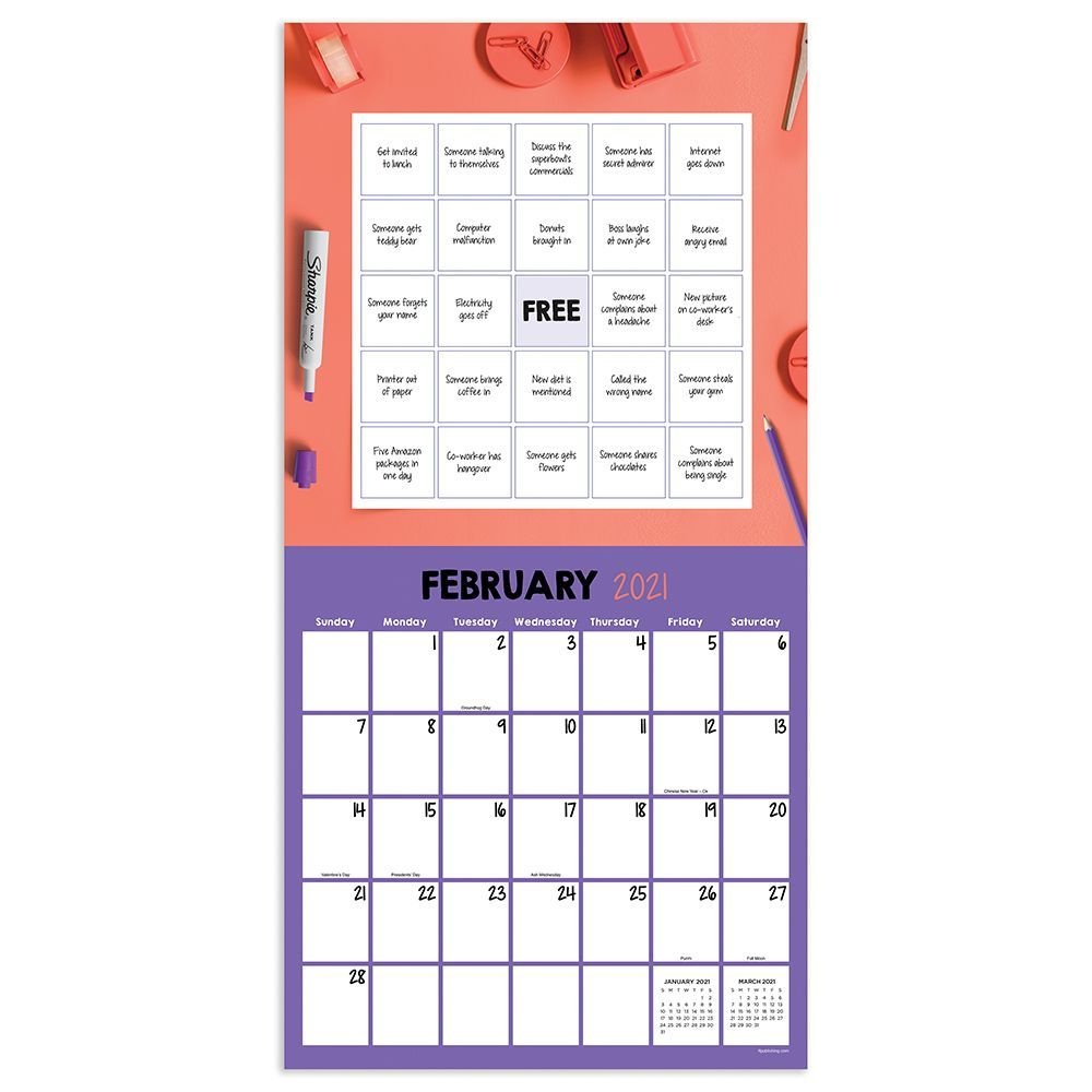 TF Publishing,  Office Bingo Wall Calendar 2021