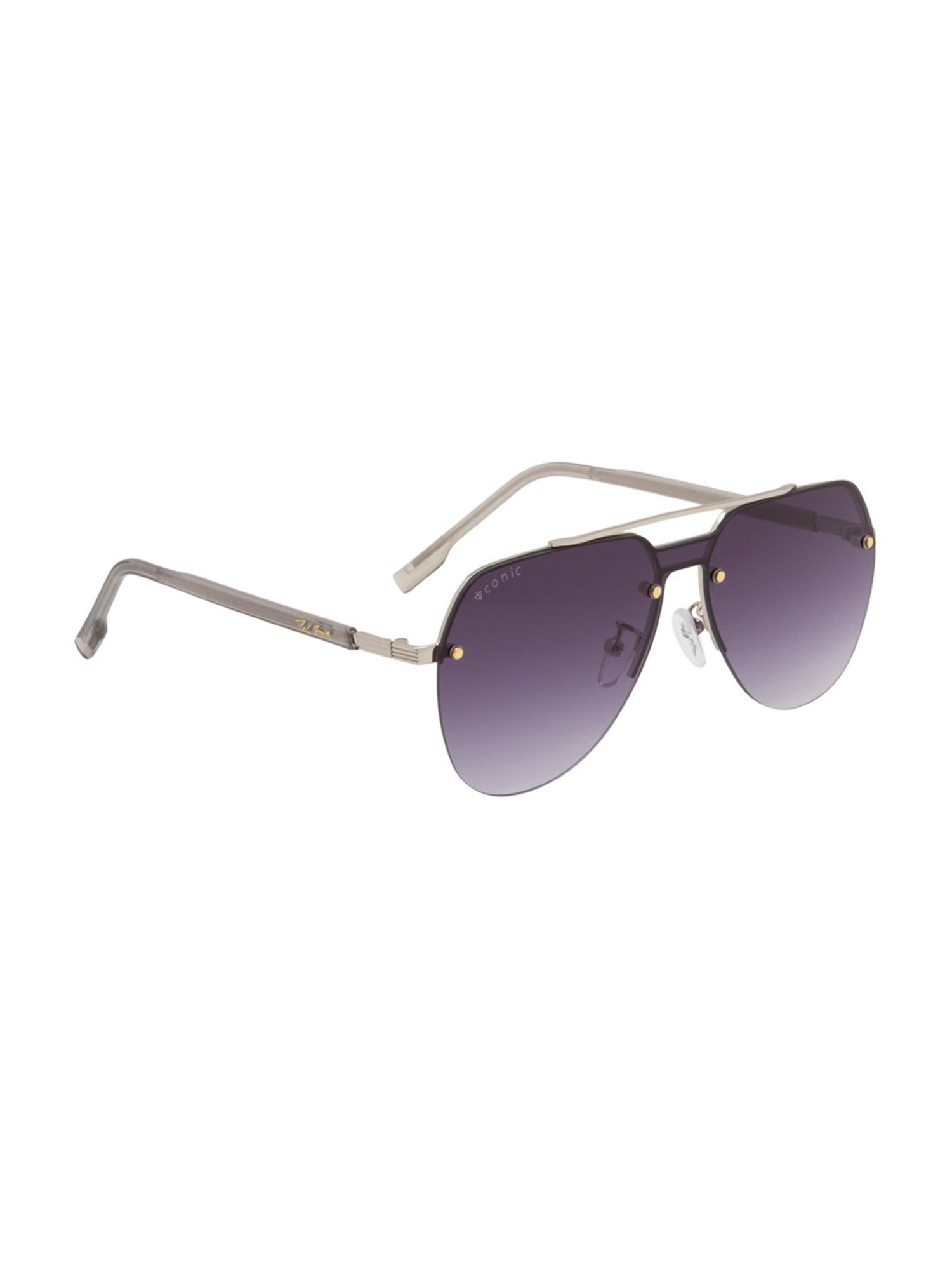 Ted Smith Grey Aviator UV Protection Unisex Sunglasses