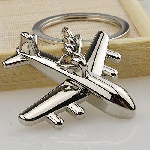 5PCS Fashion Aircraft Airplane Air Plane Model Metal Keychains Key Chains Rings Keyfob Keyrings