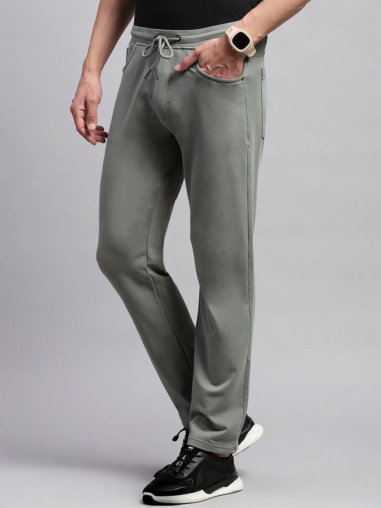 Monte Carlo Grey Regular Fit Trackpants