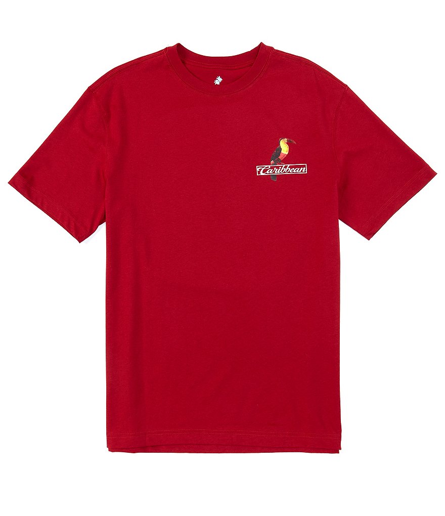 Caribbean Screen Print Red Short-Sleeve Tee