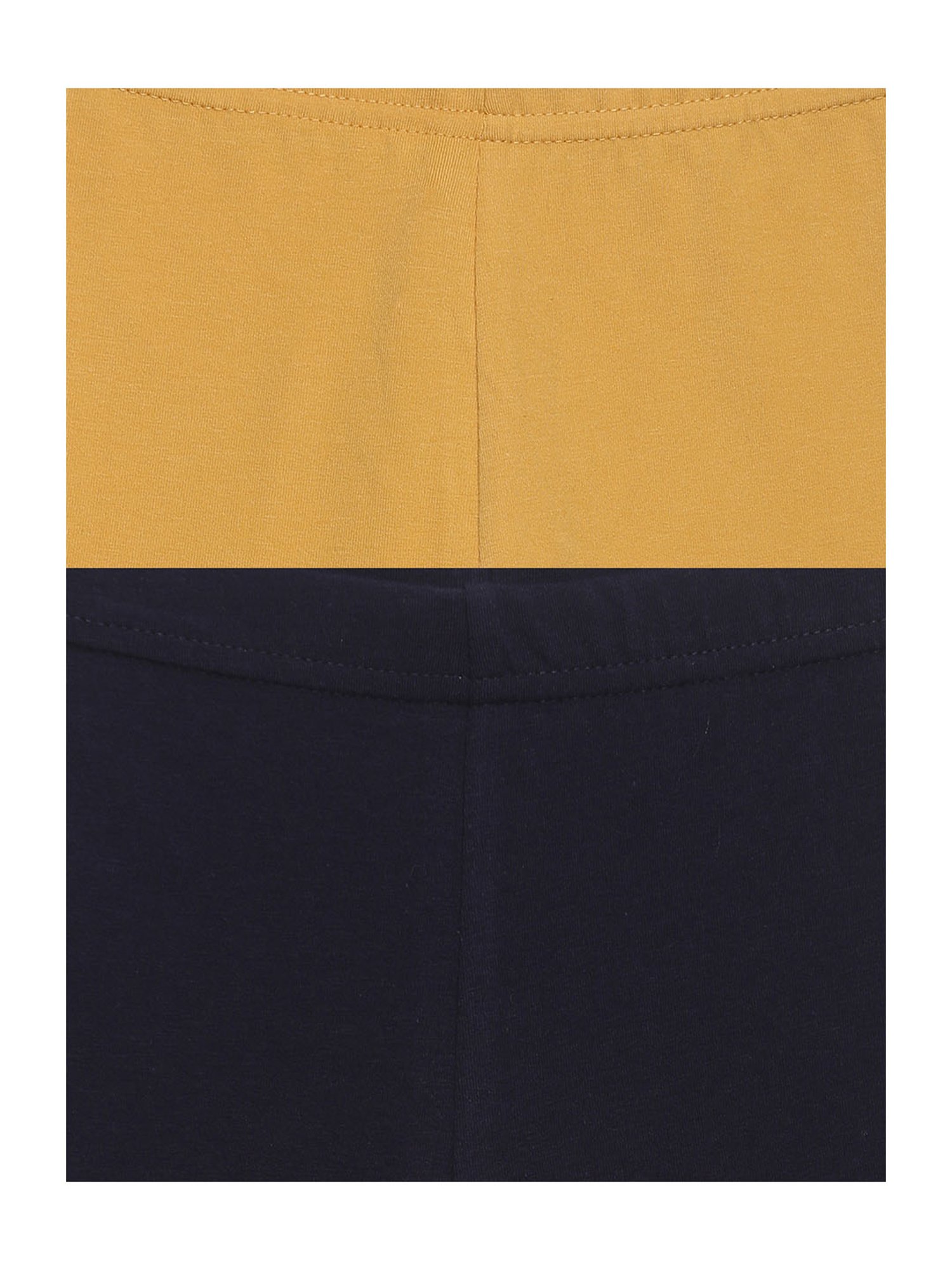 Plum Tree Girls Yellow & Black Solid Leggings (Pack Of 2)