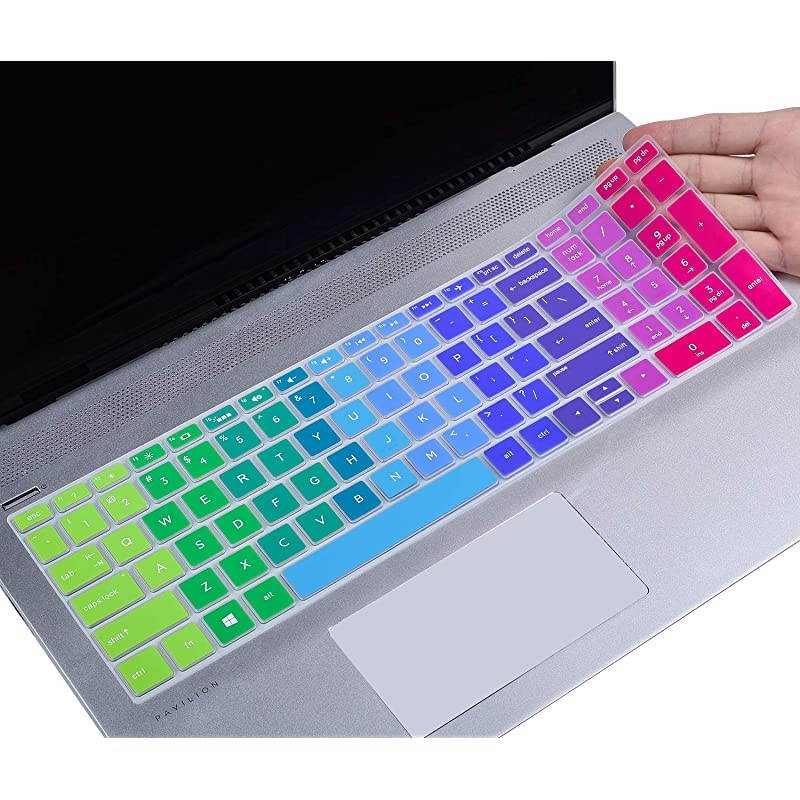 Keyboard Cover for 2019 HP Pavilion Newest 17 173 inch 2019 HP Envy 17 17t 17m 17ae 17bs 17bw 17ar050wm 17ae111dx 17by1033dx 17mbw0013dx Rainbow