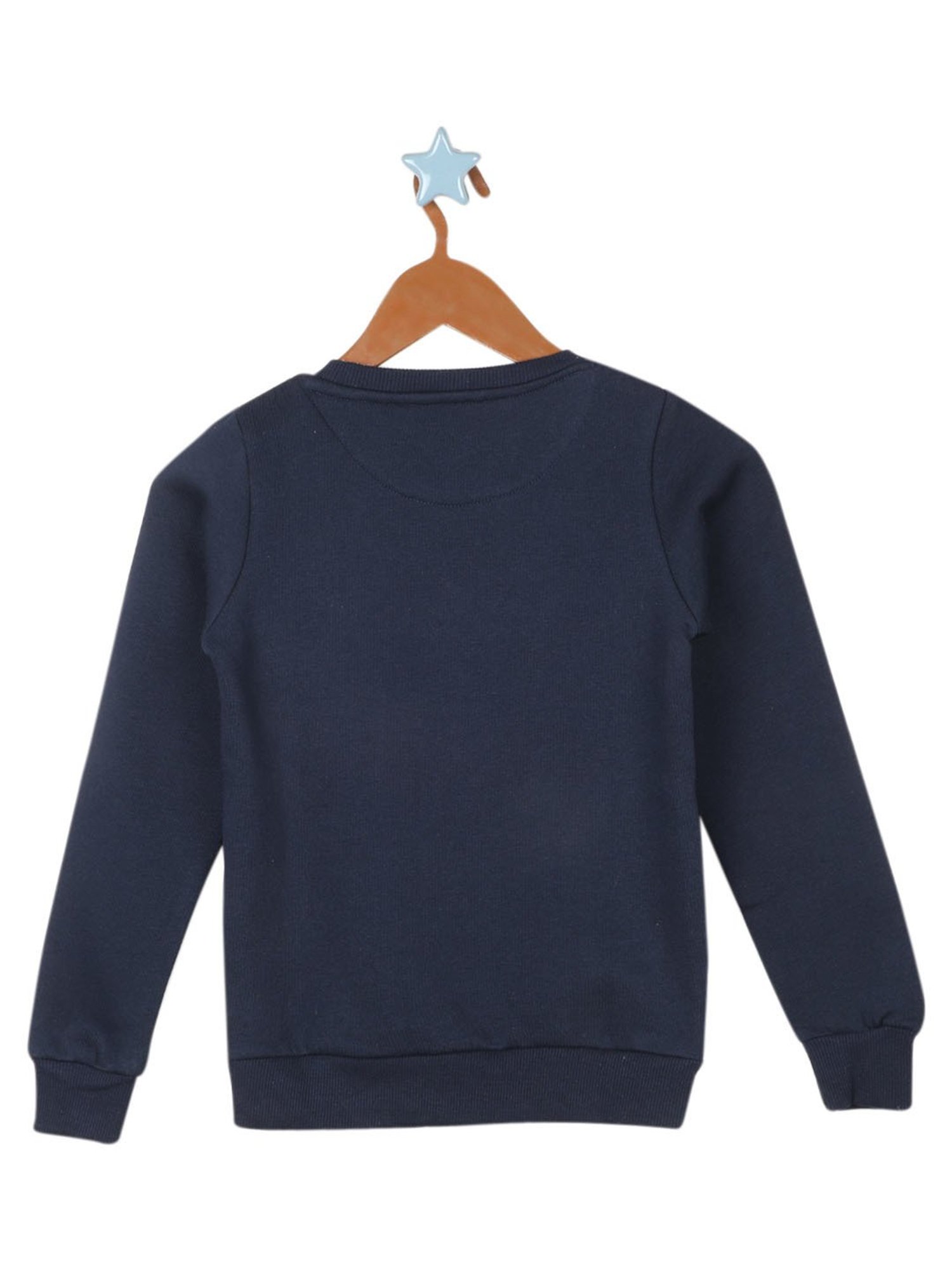 Monte Carlo Kids Navy Printed Full Sleeves Sweatshirt
