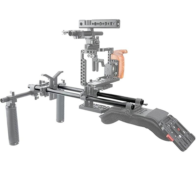 15mm Rod 16 Inch 40CM Long for Shoulder Rig Rod Support System Black Aluminum Alloy Pack of 2171