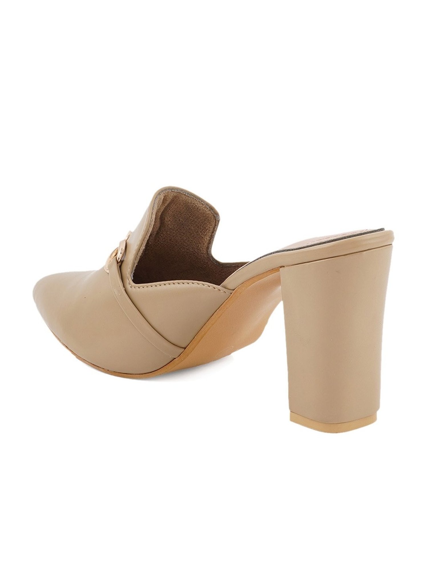 Elle Women's Beige Mule Shoes