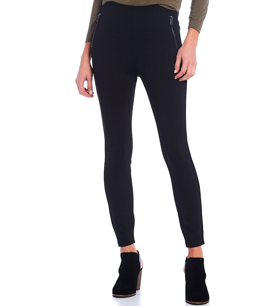 Gibson & Latimer Two Faux Zip Pocket High Rise Ponte Leggings