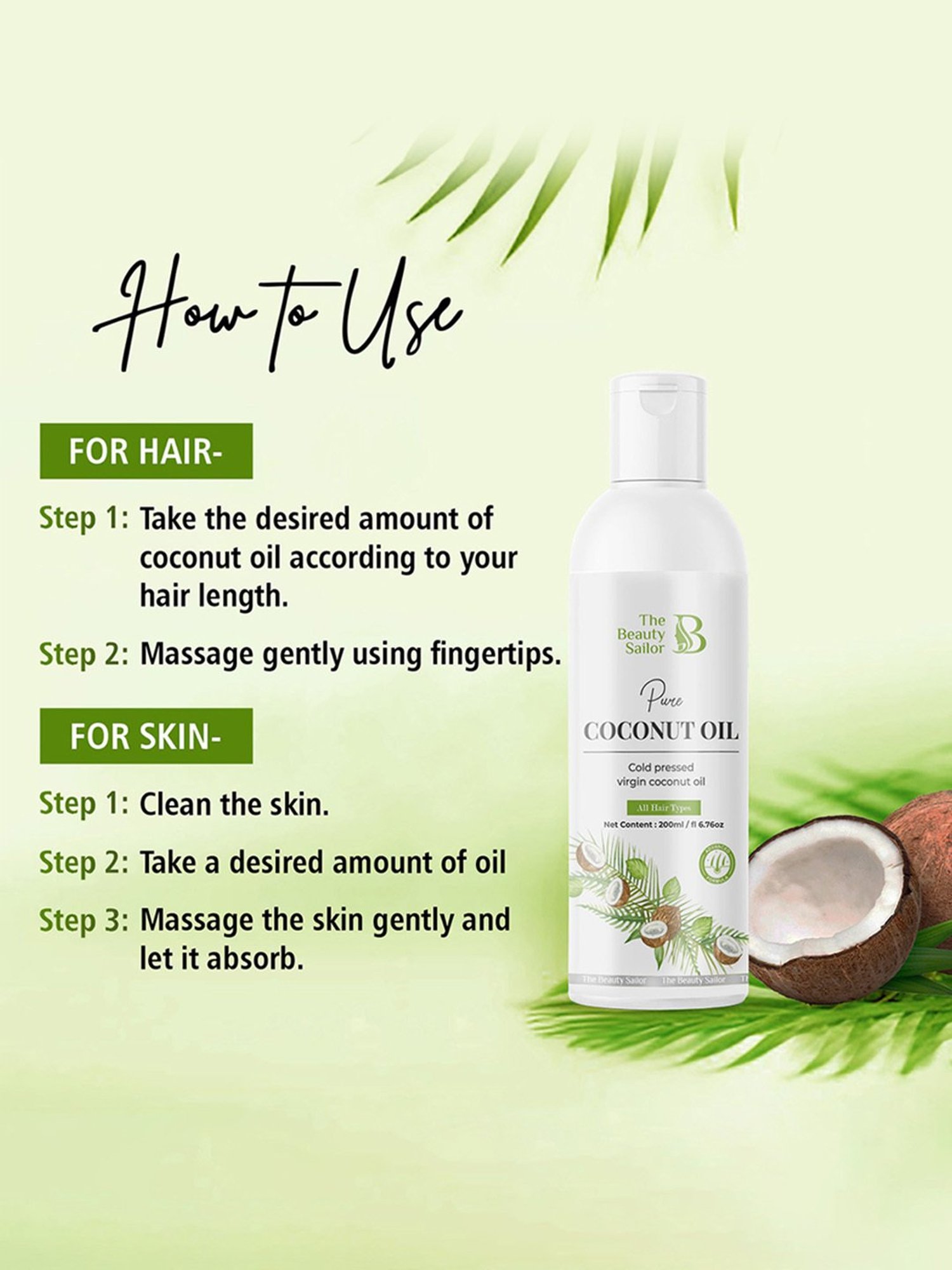 The Beauty Sailor Pure Coconut Oil - 200 ml
