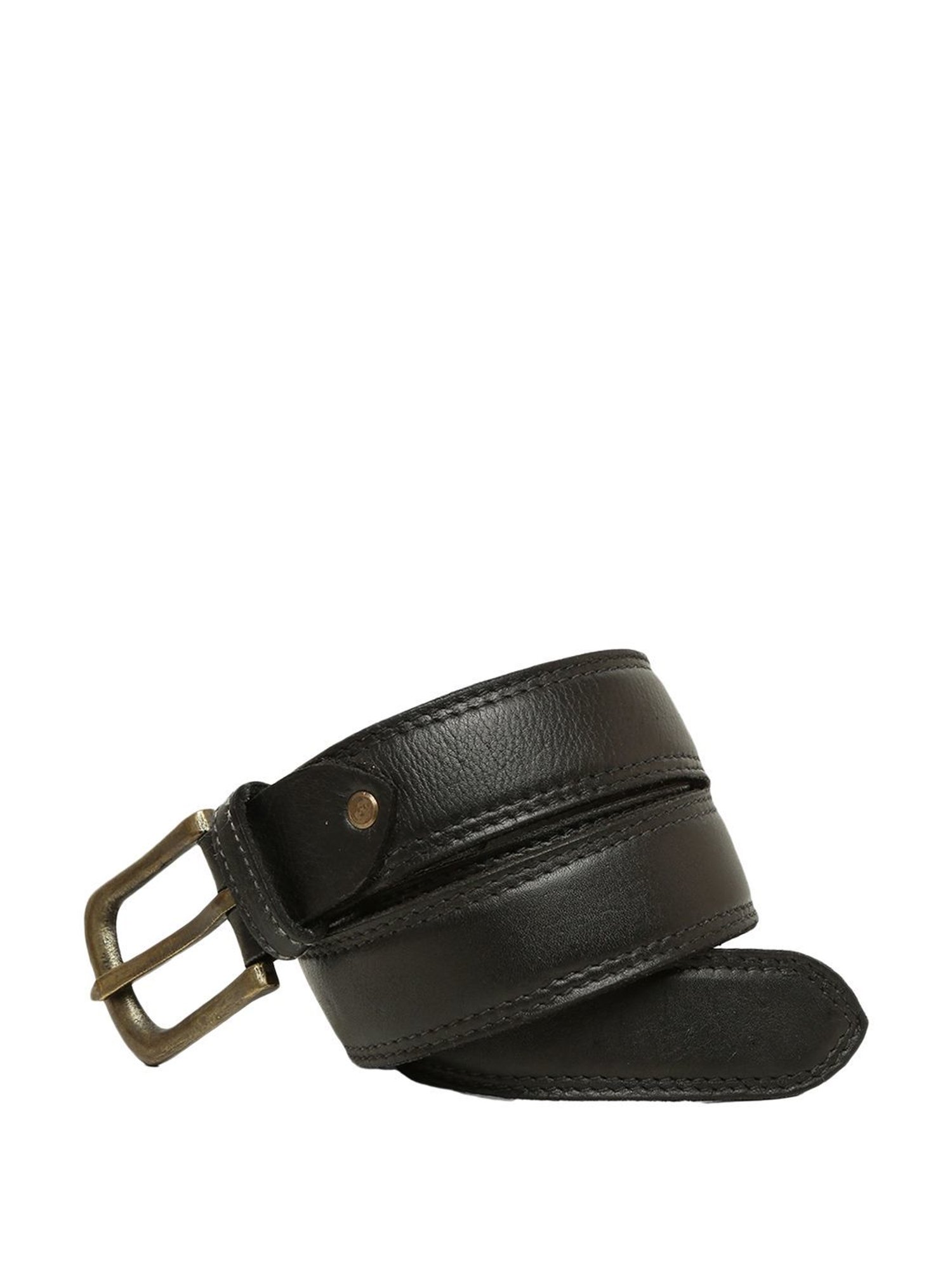 Art N Vintage Black Leather Waist Belt For Men