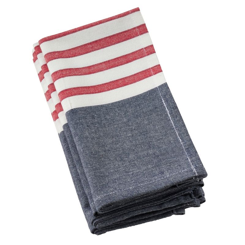 Saro Lifestyle Horizontal Stripes Cotton Napkins (Set of 4)