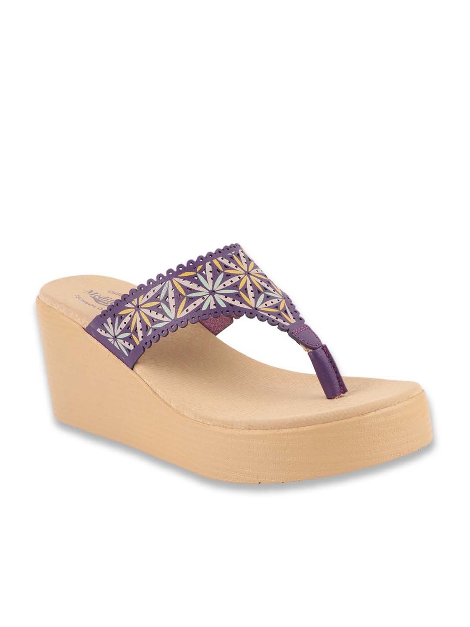 MediFeet Women's Purple Thong Wedges