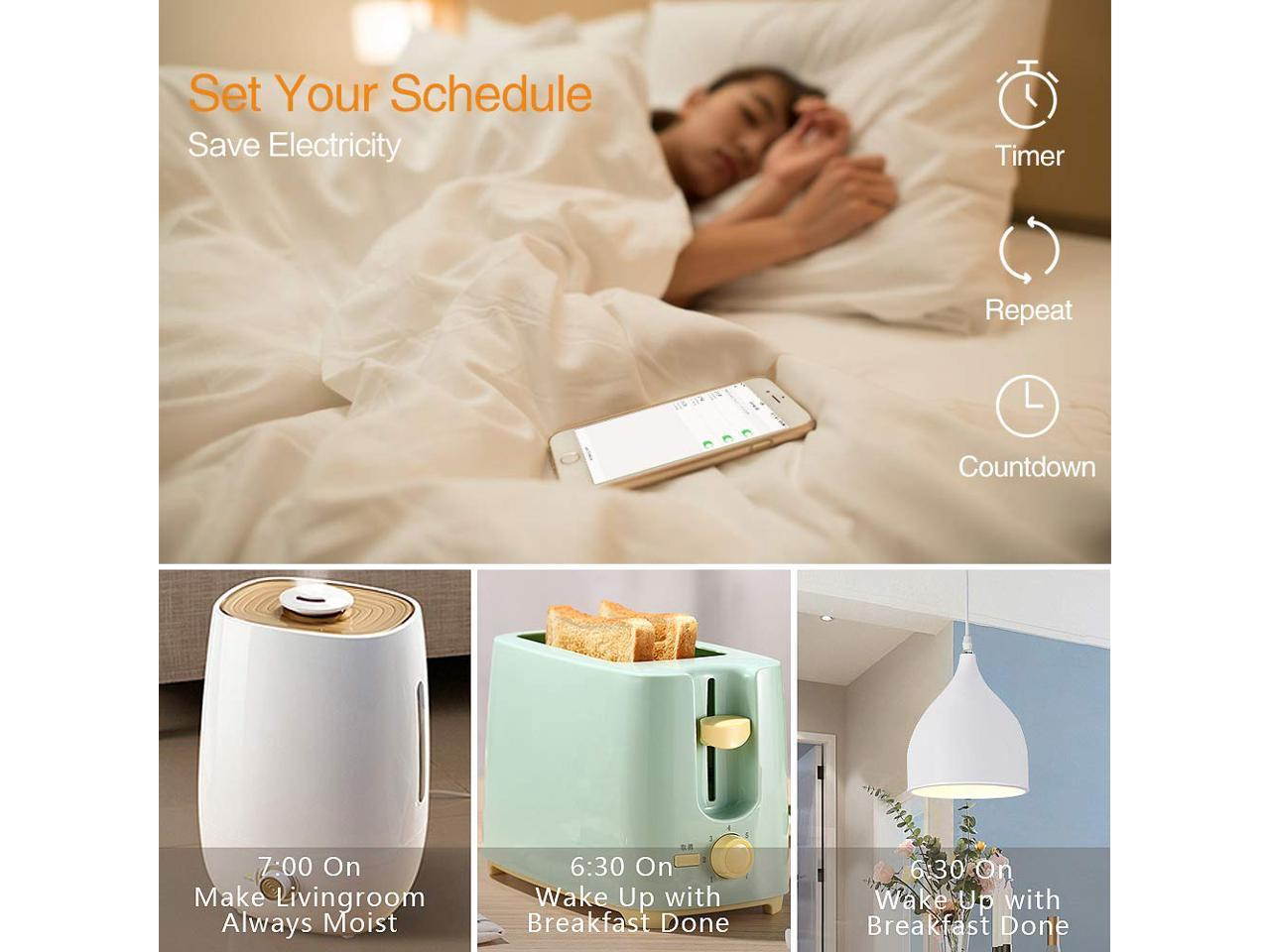 Avatar Controls Alexa Smart Plugs, WiFi Outlet Socket, Smart Outlets Remote Control Timer/On/Off Switch, Work with Google Home/IFTTT, APP Control, ETL FCC Listed (4 Pack)