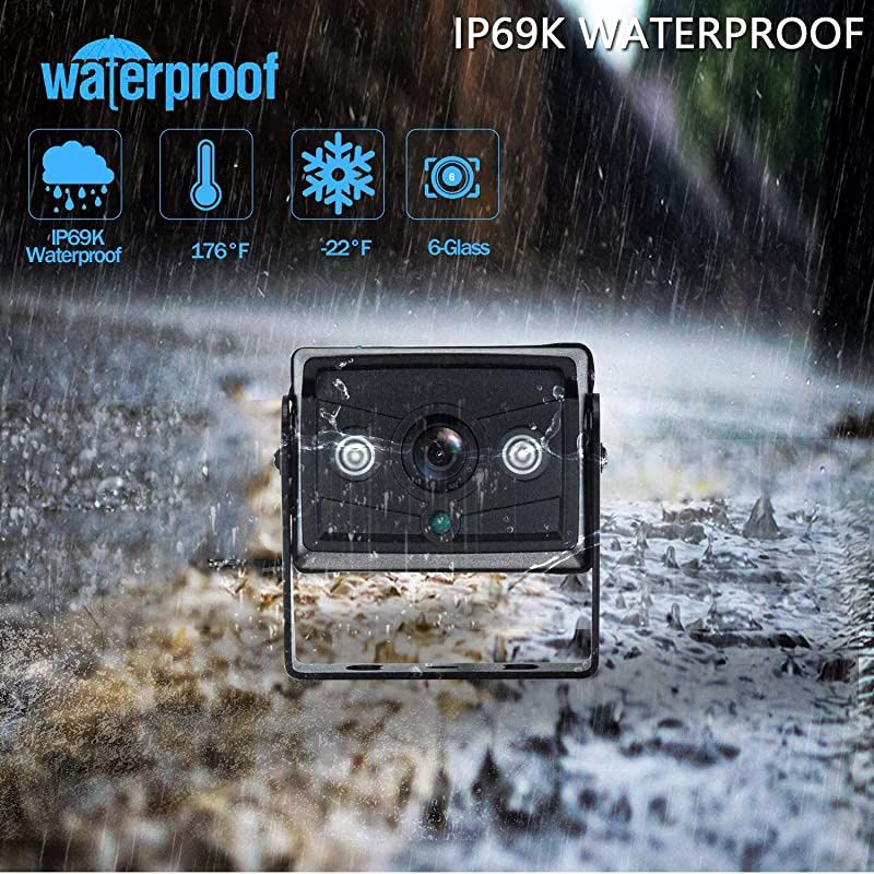 HD 720P Digital Wireless Backup Camera and 5 Monitor Kit for TrailersRVsPickupsVansTrucksMotorhomes Rear ViewFront View Camera IP69 Waterproof Guide Lines ONOff