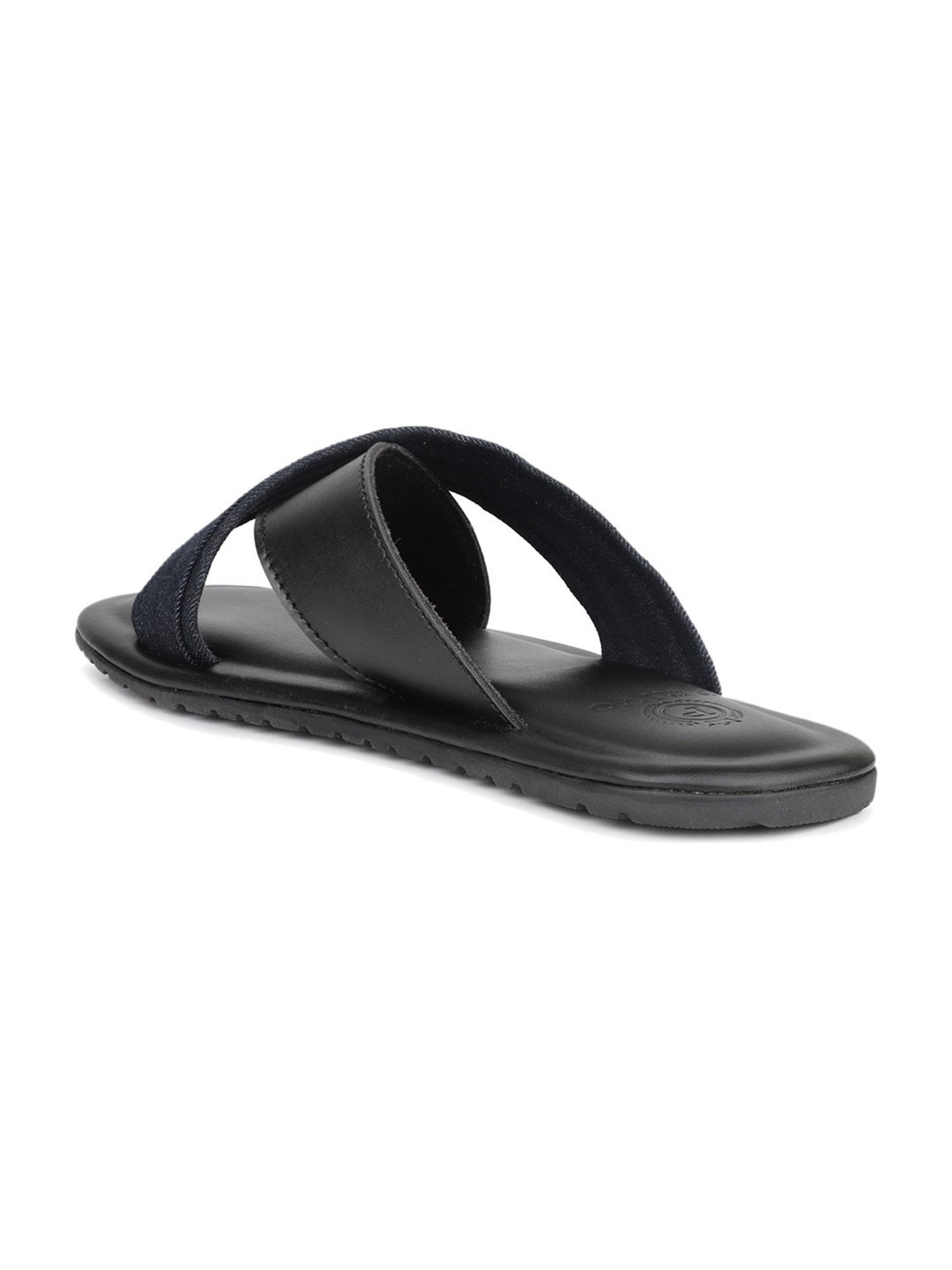 Privo by Inc.5 Men's Black Cross Strap Sandals