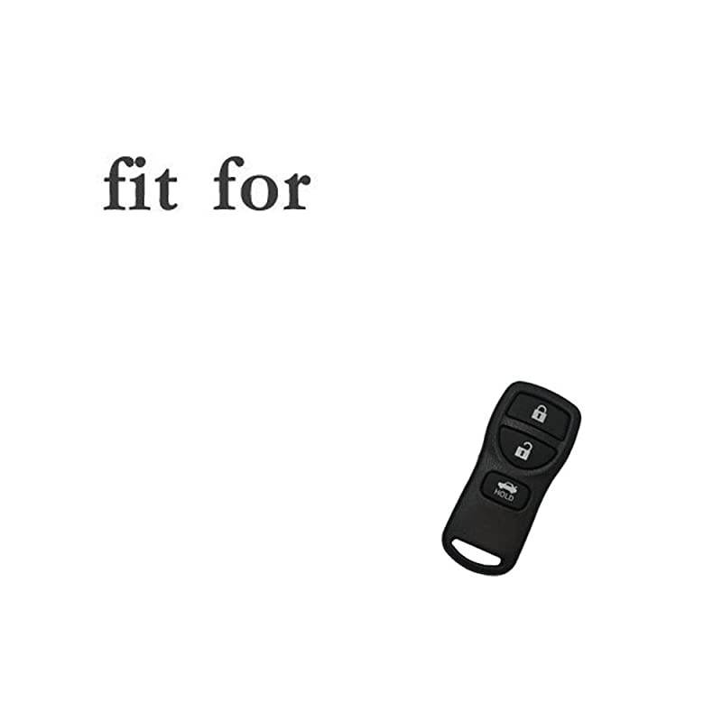 Silicone Cover Protector Case Holder Skin Jacket Compatible with NISSAN 3 Button Remote Key Fob CV4509 Rose