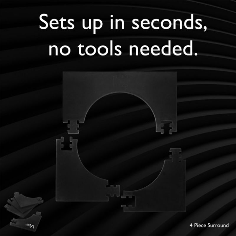 Viper Defender II Steel Tip Dart Wall Protector Square Backing Surround, Black