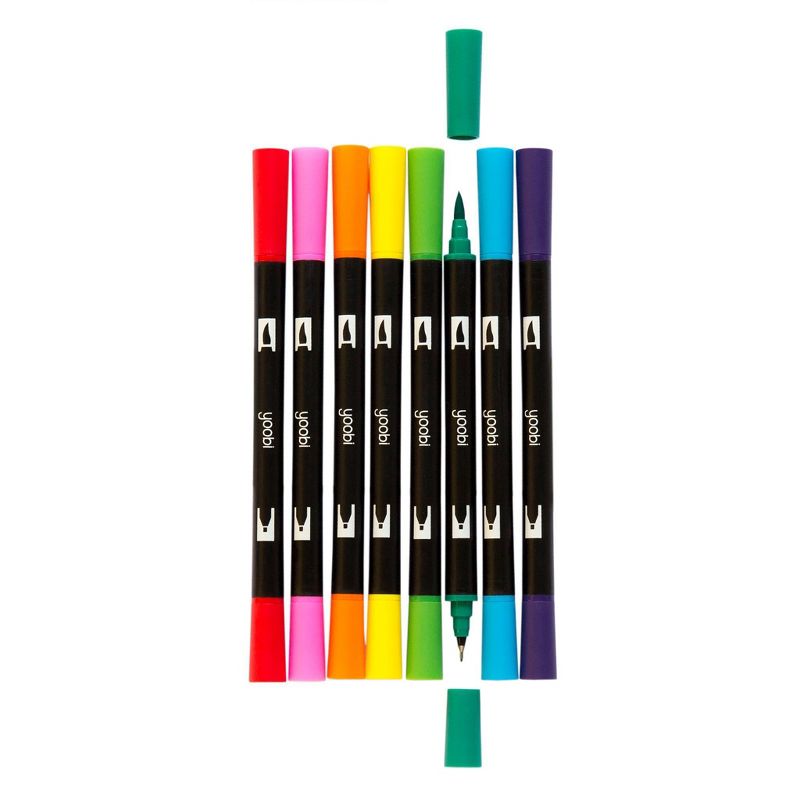 Double Ended Brush Tip Markers, 8ct - Yoobi™